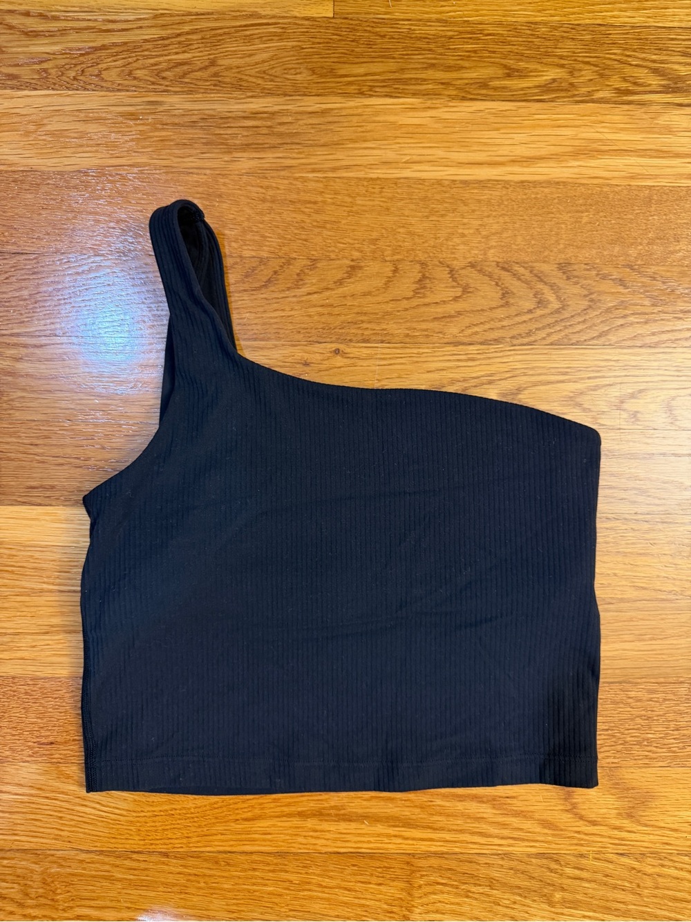 Lululemon Ribbed Nulu Asymmetrical Yoga Tank Top Black - Size 6